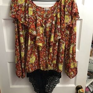 Free People Intimately Blouse with Lace